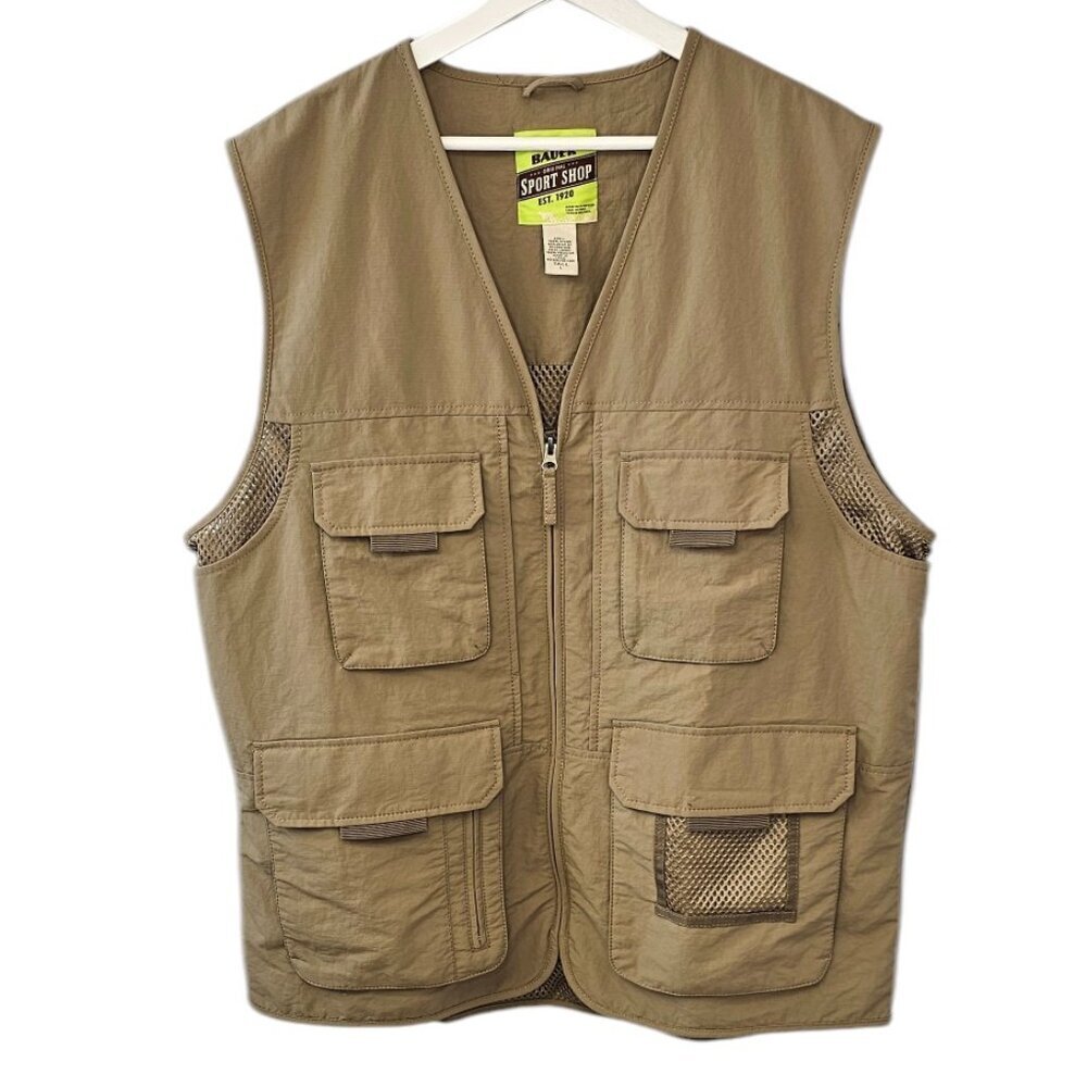 Eddie Bauer Ripstop Fishing, Hunting, Tactical, Utility Zip Up Vest Size L Tall